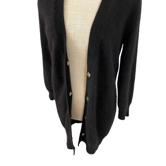 Rachel Roy Rabbit Hair Blend‎ Cardigan Sweater Women's Large Gold Buttons - Picture 2 of 7